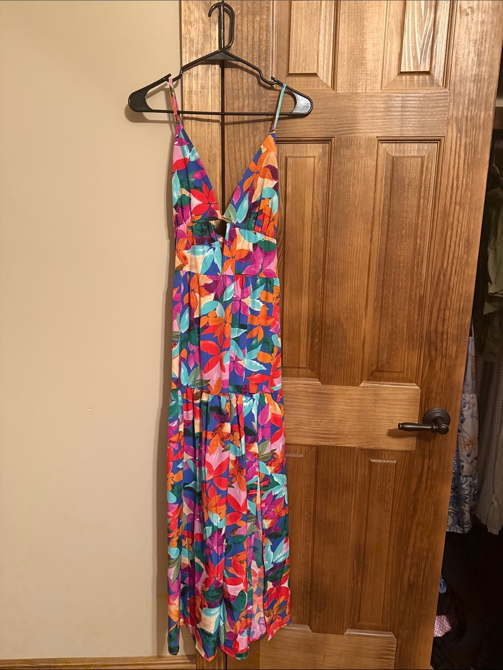 Tropical Floral Maxi Dress - Vivid Multicolor